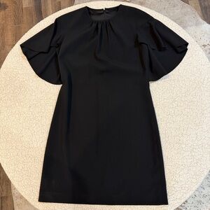 Elie Tahari Black Flutter-Sleeve Sheath Dress – Size 6